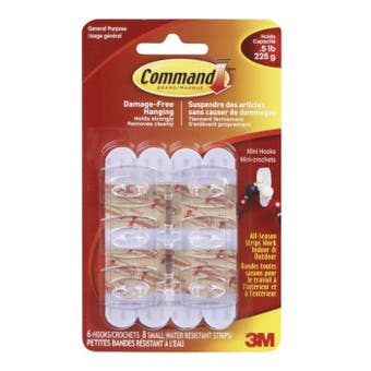 Command Outdoor Mini Hooks (6 hooks, 8 Strips)