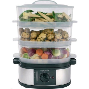 Morphy Richards 48755 3-Tier Stainless Steel Steamer – Healthy, Fast, and Flavourful Cooking