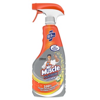 Mr Muscle Platinum Kitchen Cleaner 500ml – Powerful Grease & Grime Removal for Kitchen Surfaces