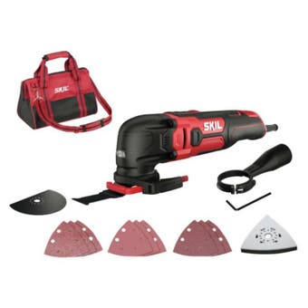 Skil 1491Db Multi Tool 300W + 2 Saw Blades + Sanding Pad + 9X Sanding Paper + Vacuum Adapter + Depth Stop