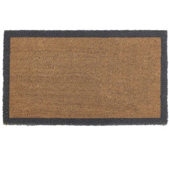 My Mat Coir Border Doormat 60cm x 90cm with Non-Slip PVC Backing for Indoor and Outdoor Use