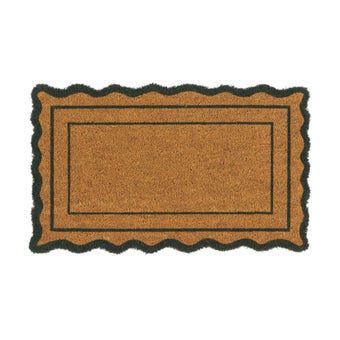 My Mat Coir Green Scallop Border 45cm x 75cm