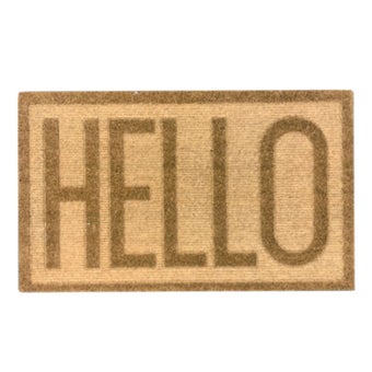 My Mat Embossed Coir Hello 45cm x 75cm