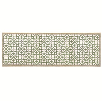 My Mat Nylon Harlequin Tile Green 50cm x 150cm – Stylish and Practical Floor Protection for Mud and Dirt