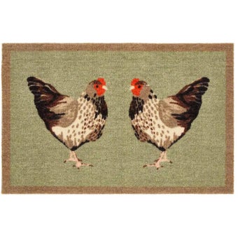 My Mat My Chickens Indoor Nylon Mat 50 x 75 cm | Washable Non-Slip Floor Mat