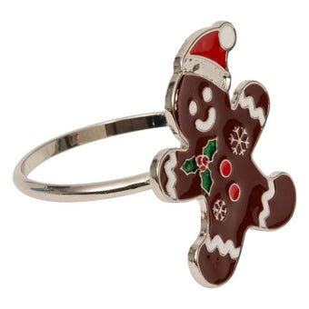 Gingerbread Napkin Rings – Set of 2 Festive Table Décor