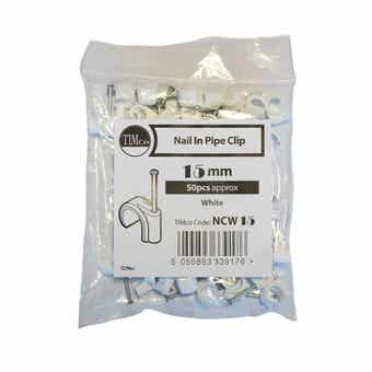 Timco 15mm Nail In Pipe Clips - Pack Of 50