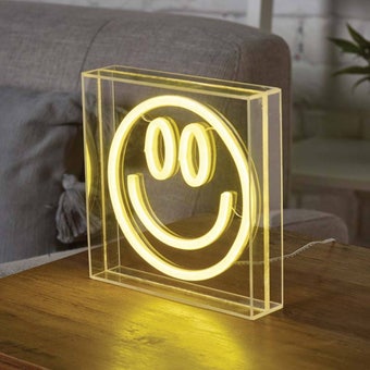 NeonEsque Smiley LED Neon Sign | USB Powered Low Voltage Freestanding Light