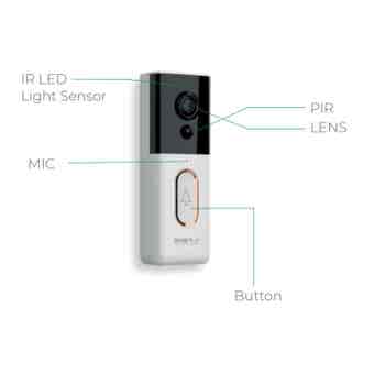 ENER-J Smart Pro 2 Wireless Doorbell With 9600 MAh Batteries