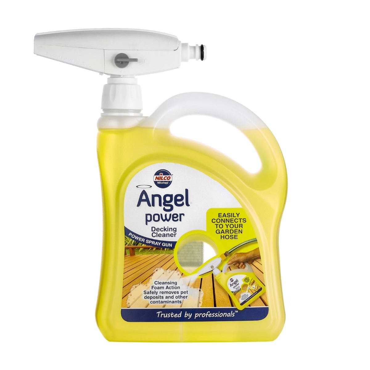 Nilco Angel Power - Garden Decking Cleaner & Foam Gun 2L Treatment 