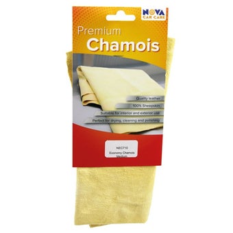 Nova Economy Chamois Leather Medium | Streak-Free Drying for Cars, Glass & Home Cleaning