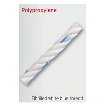 6mm White & Blue Thread Rope