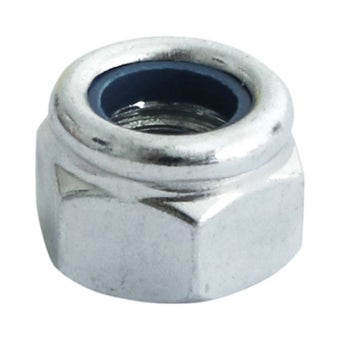 Timco M12 Nylon Lock Nuts Type P Zinc Plated – Pack of 4 Metric Nylon Nuts