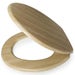 Oak MDF Toilet Seat with Stainless Steel Hinge