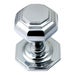 Octagonal Centre Door Knob - Bright Chrome