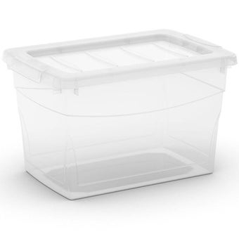 Omni Small Storage Box 16 Litre with Snap Lid – Stackable Multi Purpose Storage 38.5 x 25.5 x 23.5cm
