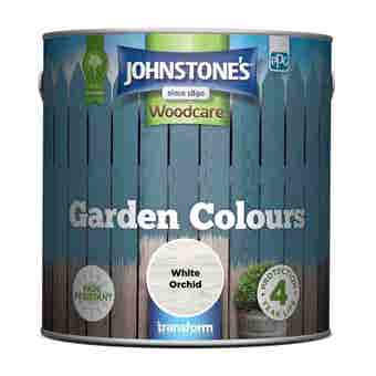 Johnstones Woodcare Garden Colours Paint - White Orchid 2.5L