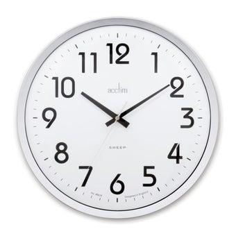 Orion Silent Sweep Clock 32cm - Chrome