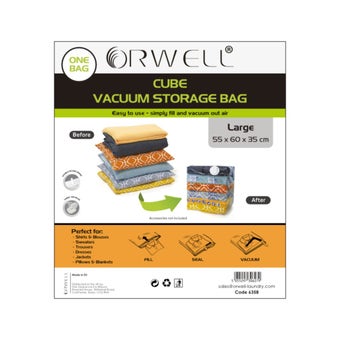 Orwell Cube Vacuum Storage Bag Large 55 x 60 x 35cm - Pack of 2