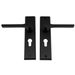 Oslo Elegance Modern Black Lever Door Handles with Complete Fixings