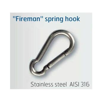 Fireman Spring Hook Stainless Steel 50mm