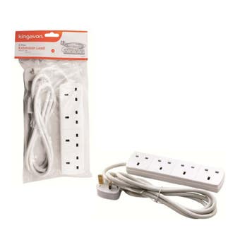 Kingavon 4-Way 2m Extension Lead