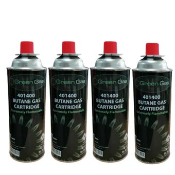Green Gas Bayonet Butane Gas Cartridge - 220g I Pack of 4