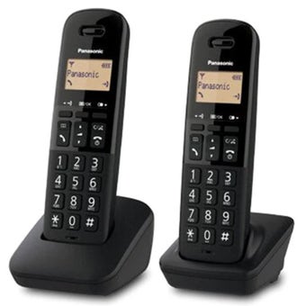 Panasonic KX-TGB612 Twin Cordless DECT Phones with Nuisance Call Block, Enhanced Volume and Answering Machine – Black
