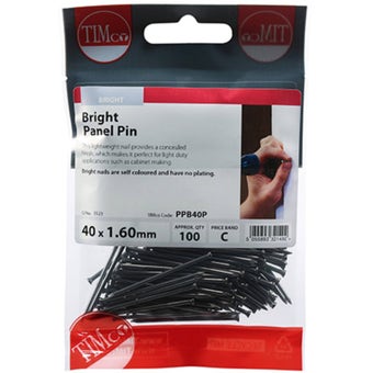 Timco Panel Pins Bright 40 x 1.60mm | Indoor Light Duty Fixings