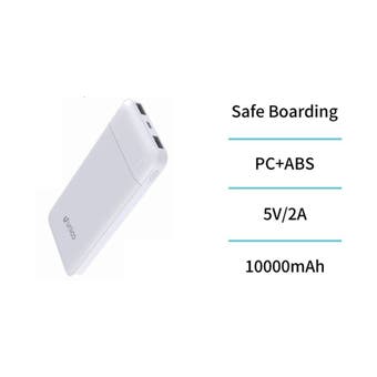 10,000mAh Portable Power Bank with Dual USB Ports, Type-C & Micro USB