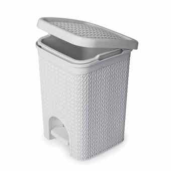 Blue Canyon White Lace Design Pedal Bin - 5L