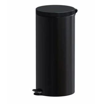 Black Steel Pedal Bin - 30L