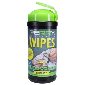 Perry Premium Anti-Bacterial Wipes Tub of 100 – Kills 99.9% of Bacteria