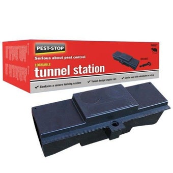 Pest-Stop Lockable Rodent Tunnel Station – Secure Rat Control Bait Box
