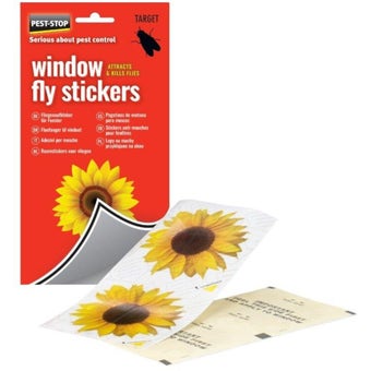 Pest-Stop Window Fly Trap Stickers I Odourless Chemical-Free Insect Catchers for Home Windows I Pack of 4