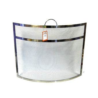 Pewter Curved Spark / Fire Guard