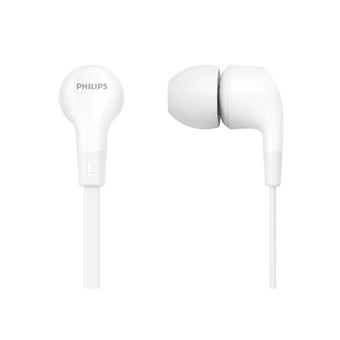Philips In-Ear Wired Headphones with Dynamic 8.6 mm Drivers, Bold Bass, Gold-Plated 3.5mm Jack, Inline Remote Control, Voice Assistant Compatibility, and Tangle-Free Cable – White