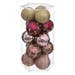 Pink Christmas Baubles 50mm - Pack of 15