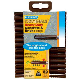 Plasplugs Heavy Duty Original Fixings 50 Pack