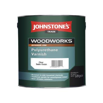 Johnstones Trade Woodworks Polyurethane Varnish - Clear Satin 2.5L