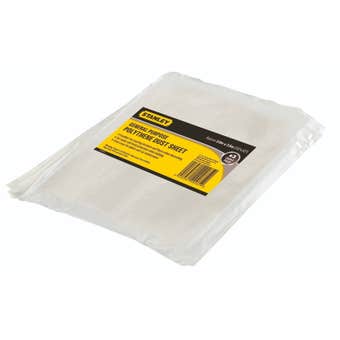 Stanley Polythene Dust Sheet (12' X 12') - Triple Pack