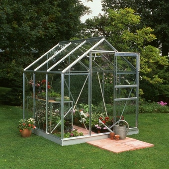 Popular Greenhouse Polycarbonate Silver 6' x 4'