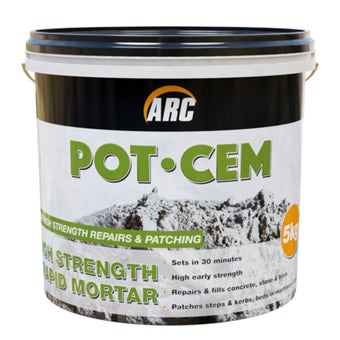 Pot-Cem High Strength Rapid Mortar (5kg) – Ultra-Fast, High-Performance Repair Mortar