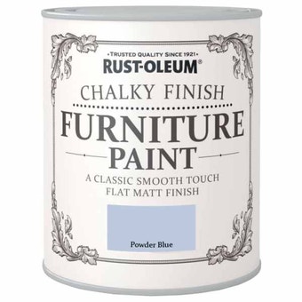 Rust-Oleum Chalky Finish Furniture Paint Powder Blue - 750ml