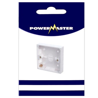 Powermaster 1 Gang 16mm Surface Pattress Box