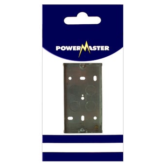 Powermaster 2 Gang 35mm Flush Metal Box