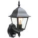 Powermaster 4 Sided Black Aluminium PIR Wall Lantern Outdoor Security Light IP43