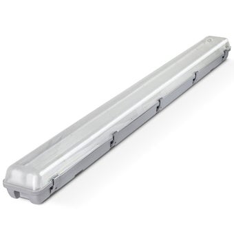 Powermaster 4ft Twin IP65 LED Ready Single Ended Non-Corrosive Batten Fitting