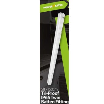 Powermaster 5ft Twin LED Ready Single Ended Batten Fitting