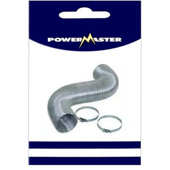 Powermaster Aluminium Flexing Ducting with Clips 4" - 3m